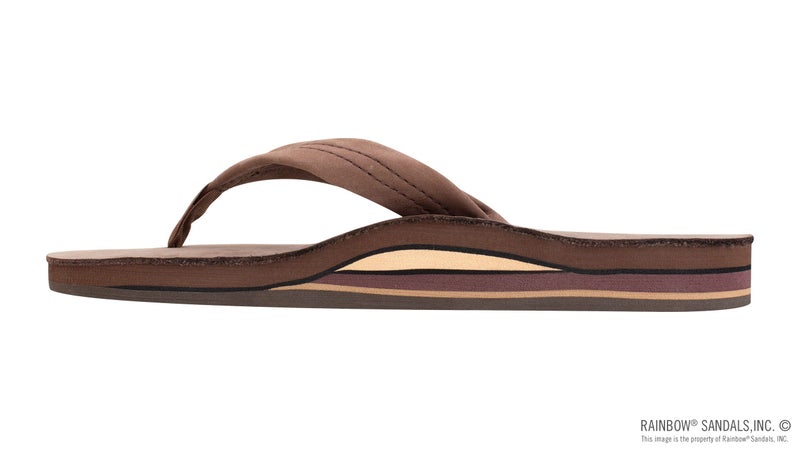 Rainbow Sandals Women's Double Layer Premier Leather Sandals w/Arch Support, Expresso, Ladies X-Large / 8.5-9.5 D(M) US - Image 2